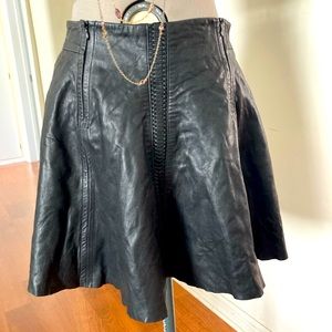 Rag and Bone Lamb leather skirt